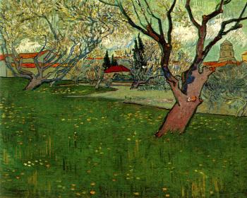 Vincent Van Gogh : Orchard in Bloom with View of Arles